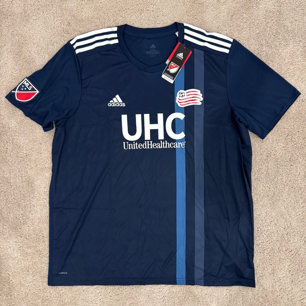 New England Revolution Adidas Soccer Jersey Men Sz 2XL NEW